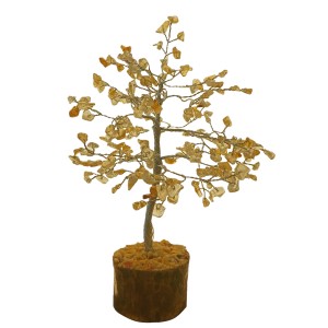 Citrine Gem Tree on Wooden Base 200 Beads